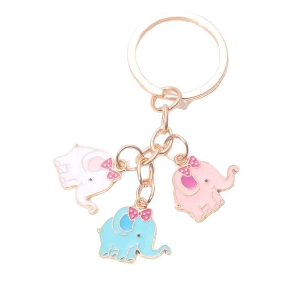 Colorful Elephant Charm Keychain - Picture 5 of 5